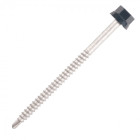 Vis bac acier SCELL-IT sommet nervuré Support bois - Ø6.3 x 75 mm - TH12 - Gris alu blanc RAL9006 - Sachet de 100 - ZTW-63075-9006