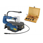 Scie à chantourner decoflex avec coffret de 64 outils scheppach 4901402924