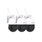 Lot de 3 caméras ip wi-fi dôme ptz 2mp avec zoom optique x18 - foscam sd2x