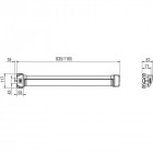 Serrure anti panique type fluid 1 point latéral longueur 835 mm coloris noir