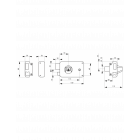 Serrure en applique à double cylindre à fouillot 140 x 88 mm gauche pour porte d'entrée