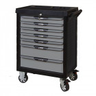 Servante pearlline grise et noire 7 tiroirs équipée de 384 outils