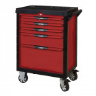 Servante pearlline rouge 5 tiroirs équipée de 158 outils