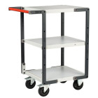 Servante FLAT-PACK™ 3 plateaux mélaminé 550 x 500 mm roues CC 250 kg - 884720112