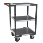 Servante FLAT-PACK™ 3 plateaux tôle 550 x 500 mm roues CC 250 kg - 884720312