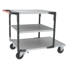 Servante FLAT-PACK™ 3 plateaux tôle galva 1 plateau 1200 x 800 mm et 2 plateaux 900 x 800 mm roues TPE 400 kg - 884732443