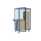 Servante grillagée 4 côtés verrouillable plateau bois 1000 x 600 mm 250 kg - 880725123