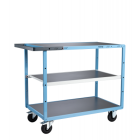 Servante mécano-soudée EVERSTEEL™ 3 plateaux tôle galva 1000 x 600 mm roues CC 250 kg - 880702312