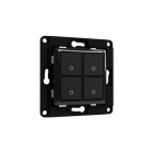 Interrupteur mural quadruple noir shellywallswitch4buttonb – shelly