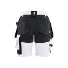 Short peintre stretch 2D avec poches flottantes femme Blanc/Noir 72331832 - Taille au choix