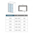 Porte de douche coulissante 190cm h en niche porte de douche 