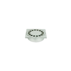 Siphon de sol en laiton chromé solusec 100x100 vertical 1"1/4