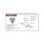 Siphon de sol PVC solusec 120x120 sv grille laiton chromé Siphon de sol PVC solusec 120x120 sv grille laiton chromé