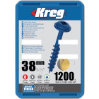 Vis à trous de poche 38 mm Revêtu de Zinc Maxi-Loc, Filetage épai, 1200 - KREG - SML-C150B-1200-INT
