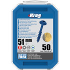 Vis à trous de poche 51 mm Blue-Kote™ Maxi-Loc, Filetage épai, 50 - KREG - SML-C2B-50-INT