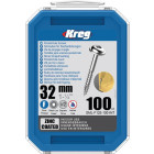 Vis à trous de poche 32 mm Revêtu de Zinc Maxi-Loc, Filetage fin - KREG - SML-F125-100