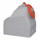 Socle saillie p17 ip44 16a 200/250v 2p+t plastique