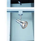 Spot argent satiné et chrome pour rail
