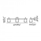 Spot blanc mika 3 ampoules h14,5 cm