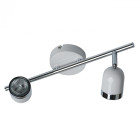 Spot blanc techno 2 ampoules 17 cm