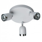 Spot blanc techno 3 ampoules 14 cm