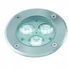 Spot encastrable led, rond, acier inoxydable et verre