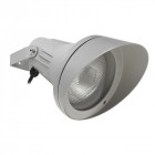 Spot esparta orientable, aluminium et verre, gris