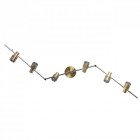 Spot laiton techno 6 ampoules 16 cm