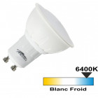 Spot led GU10 5 watt (eq. 50 watt) - 120° - Couleur eclairage - Blanc froid