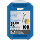 Vis à trous de poche Kreg Revêtu de Zinc Pan-Head, Filetage fin - SPS-F1-100