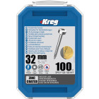 Vis à trous de poche Kreg Revêtu de Zinc Pan-Head, Filetage fin - SPS-F125-100-INT