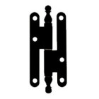 Paumelle n°1 Vase 16 acier BR Droite 110x55 BOUVET - Noir EPO9005 - 16ARD115J