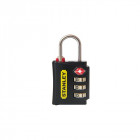 Stanley - Cadenas De Bagage - Zinc - 30 Mm - 3 Chiffres - Noir