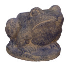 Statue grenouille 13 cm - gris anthracite  13 cm - gris anthracite