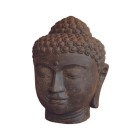 Statue jardin bouddha tête 50 cm - gris anthracite  50 cm - gris anthracite