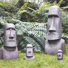 Statue jardin moaï - gris anthracite - Hauteur au choix