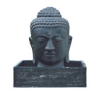 Fontaine tête de bouddha 75 cm + bac - gris anthracite  96 cm - gris anthracite