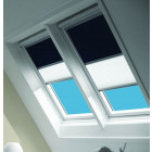 Store duo occultant marine + plissé blanc DFD VELUX