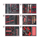 Composition d'outils 6 tiroirs pour servante KS TOOLS - 455 pièces - 714.0452