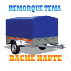 Superbe remorque bâche haute 200 X 107 X H110 cm
