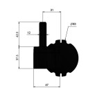 Support gond droit diamètre 12 mm pour motoréducteur 24 v