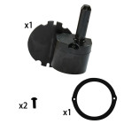 Support gond gauche diamètre 12 mm pour motoréducteur 24 v