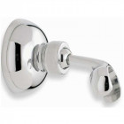 Support mural en métal chromé orientable 360 pour douchette ou pommeau de douche