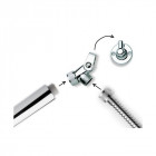 Support mural fixe en métal chromé en 2 pièces pour douchette et flexible de douche Support complet