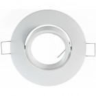 Support spot rond orientable 92 mm (2 couleurs au choix) - Finition - Blanc