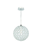 Suspension 1 ampoule bellis ii, en chrome et acrylique Suspension 1 ampoule bellis ii, en chrome et acrylique