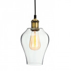 Suspension 16 cm empire, laiton antique et verre Suspension 16 cm empire, laiton antique et verre