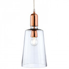 Suspension 17 cm craft, cuivre et verre