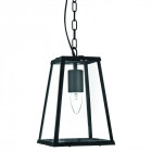 Suspension 18 cm voyager, noir, en verre