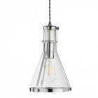 Suspension 19 cm roxbury, en chrome et verre